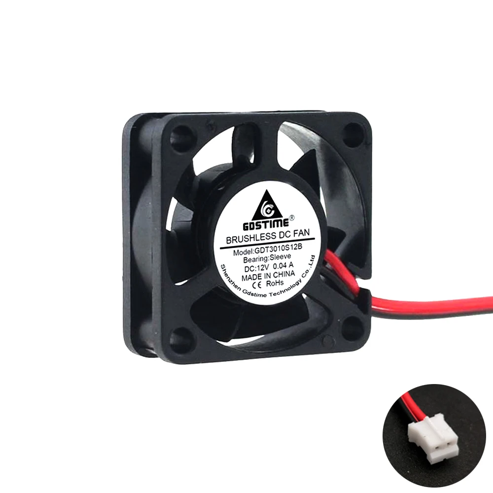 12V PH2.0 2Pin 3010 мини вентилятор DC 5 в 12 В 3 см 30 мм 30X30X10 мм бесщеточный маленький источник питания охлаждающий вентилятор для 3D-принтера Запчасти - Цвет: 12V PH2.0 2Pin