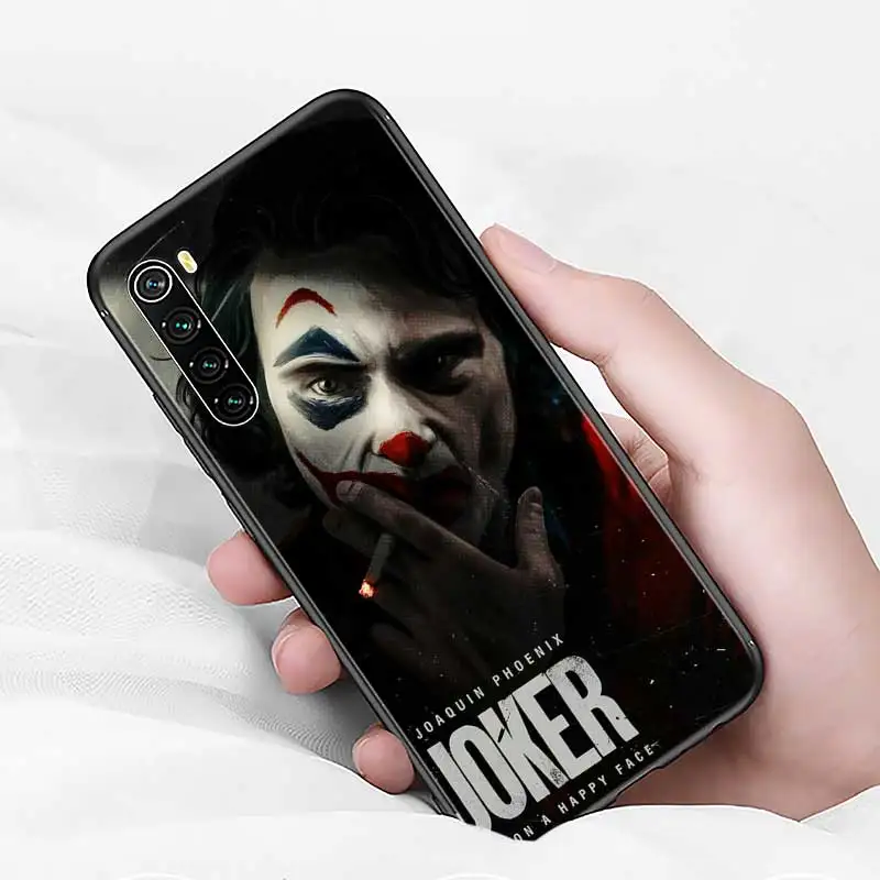 For Redmi Note 4 4X 5A 5 6 7 8T 8 9T 9S 9 10 10S Prime Pro Max Black Phone Case Dark Knight Joker Karta Shockproof Cover magnetic charger for android Cables