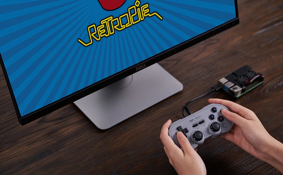8BitDo SN30 Pro USB Gamepad Wired Controller Joystick for Nintendo Switch Windows Steam Raspberry Pi Gray Edition