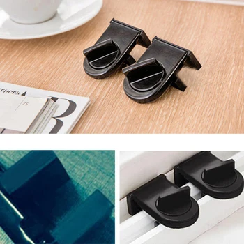 

Restrictor Door Drawer Safe Sliding Window Stopper Safety Catch Kids Child Security Sash Lock Iron & Rubber For Children Safety