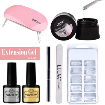 

Nail Set Tools Nail Solid Extension Gel Set Paperless Holder Crystal Model Glue Manicure Set Gel Nail Polish for Nail Art