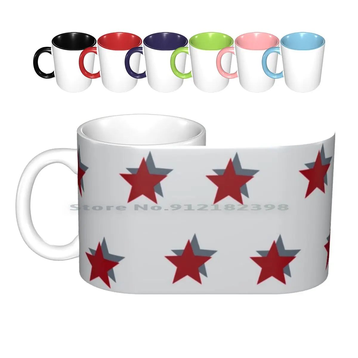 Stelle Rosse E Grigie Tazze In Ceramica Tazze Da Caffè Tazza Da Tè Al Latte Colgate University Colgate Bianco Grigio Grigio Raider Raiders Madison Ny