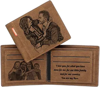 

Custom Engraved Wallet,Personalized Photo RFID Wallets for Men,Husband,Dad,Son,Personalized Gifts mens wallets