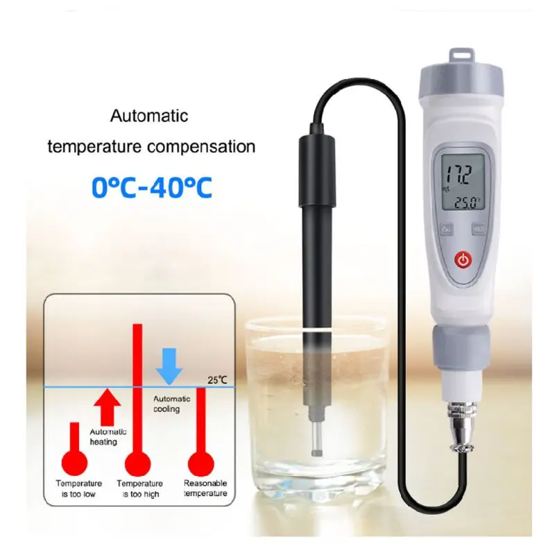 Цифровой Измеритель Растворенного Кислорода Ручка тест диапазон 0-20 мг/л ЖК-тест качества воды er 35ED