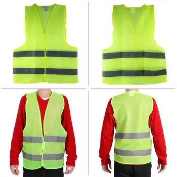 

breathable sweat resistant High Visibility Mesh Reflective Vest Traffic Safety Vest for night cycling running walking jogging