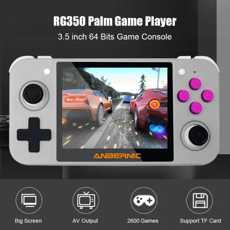 New Retro Game RG350 Video Game Handheld game console MINI 64 Bit 3.5 inch IPS Screen 16G+32G TF Game Player RG 350 PS1 Dropship