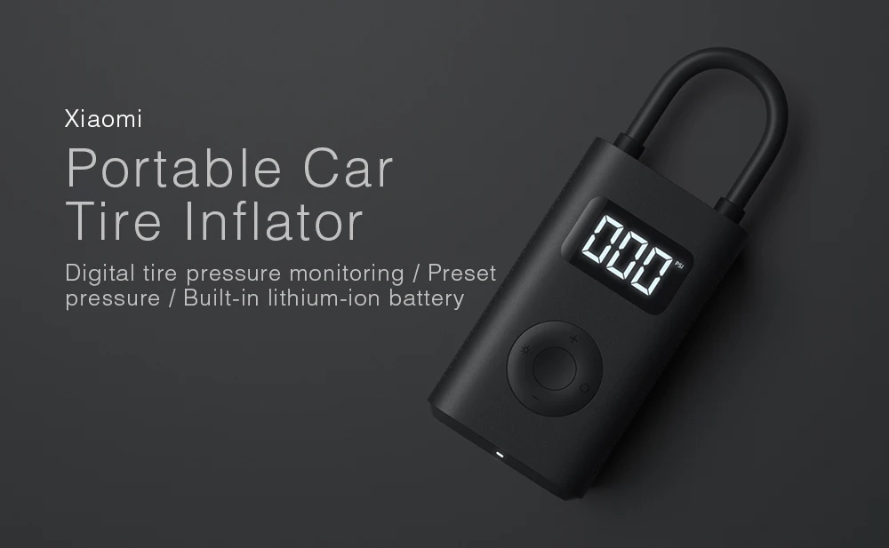 Xiaomi Portable Smart Digital Tire Pressure Detection Electric Inflator Pump for Bike Motorcycle Car Football