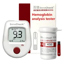 Гемоглобин Анализ тестер метр дома Hb анализатор анемии тест полосы геме тест с 25 тестовая бумага