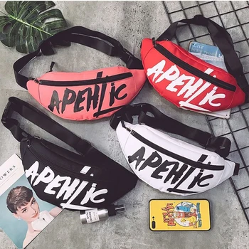 

ZFF&WGM Women Waist Bag 2019 Letter Fanny Packs Hip-Hop Belt Bag Harajuku Shoulder Female Sling Chest Pocket Fashion Pocket