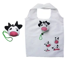 Новые складные сумки для покупок животных корова с Организатор красивая сумка многоразового использования Лидер продаж дома сумка Eco Сумочка для хранения