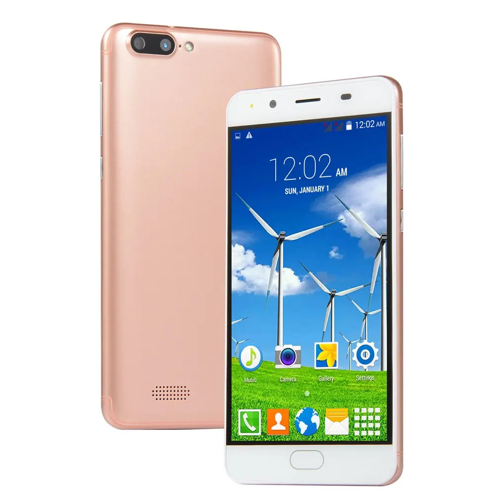 5.0 Inch Large Screen Dual Card Dual Standby Dual Cameras Mobile Phone Fingerprint Machine Smart Phone 4GB ROM Smartphone