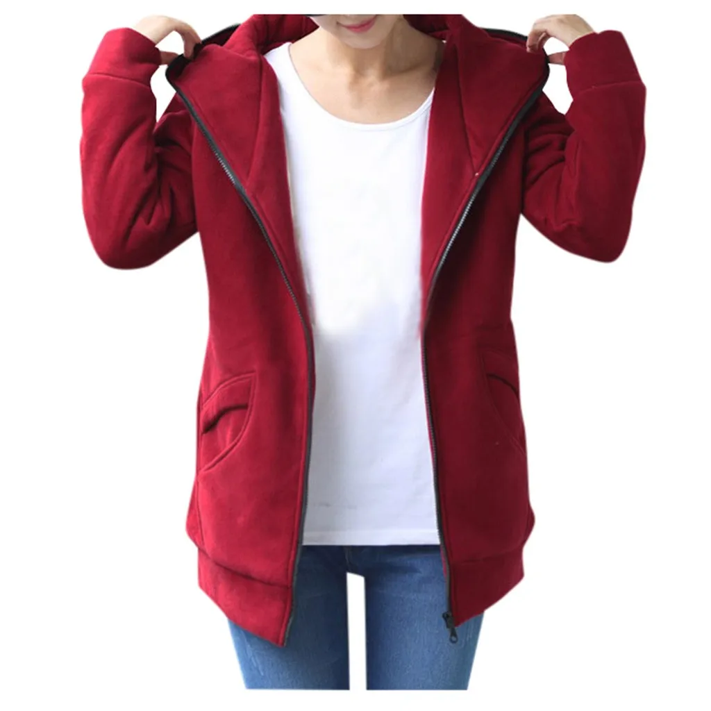 Bluza damsk/Рождественская одежда; толстовки; женская зимняя теплая верхняя одежда; однотонная одежда с капюшоном и карманами; композитные пальто; moletom
