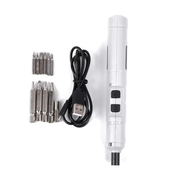 

18cmx2.5cm Rechargeable Electric Screwdriver Kit DC 3.6V Pen Shaped Drill Bit Multi Function Power Tools Pen Type
