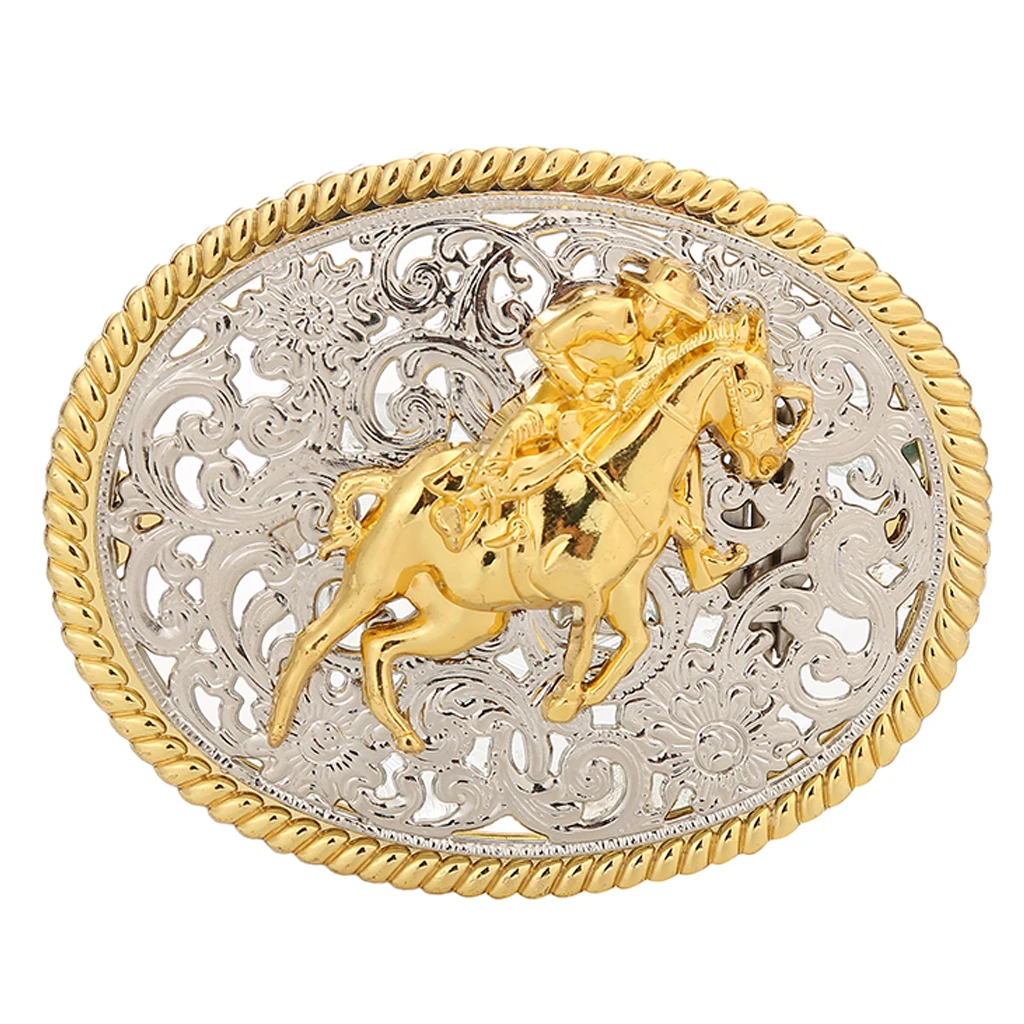 Retro Western Cowboy eagle Belt Buckle Animal Rodeo Antique Buckle Vintage style luxurious Gold horse Cow engraved belt buckle