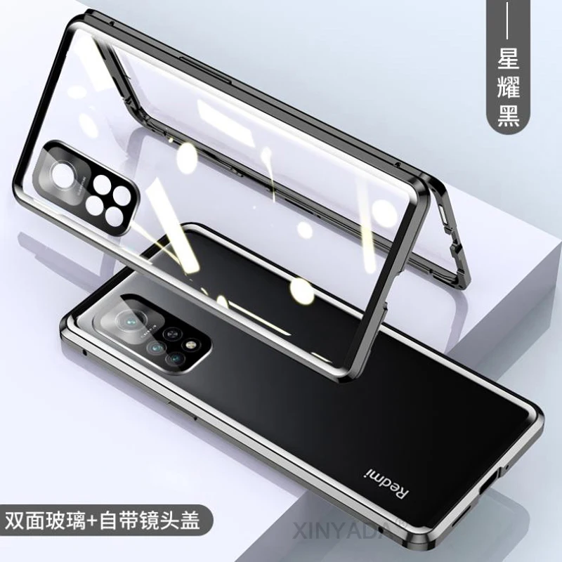 Чехол для Xiaomi Mi 10T Pro Mi10T чехол с закаленным стеклом Magnet 360 металлический магнитный