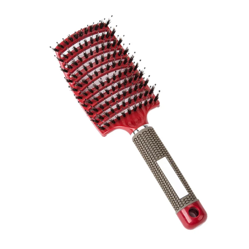 Mode cheveux cuir chevelu Massage peigne femmes humide bouclés démêler brosse à cheveux pour Salon de coiffure outils de coiffure