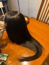 Pelucas de cabello humano brasileño liso para mujeres negras, 26, 28, 30 pulgadas, 13x4, sin pegamento