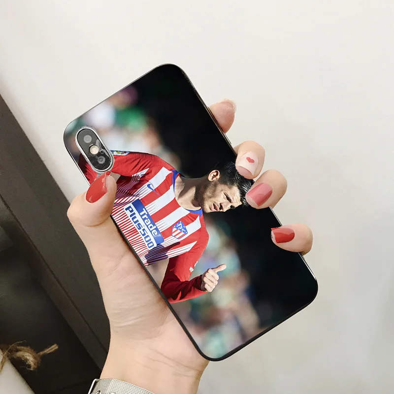 Чехол для телефона Morata для iphone чехол Атлетико Мадрид FC DIY черный мягкий ТПУ чехол для iphone 11Pro X XR XS MAX 7 8 7plus 6 6S 5S SE 5