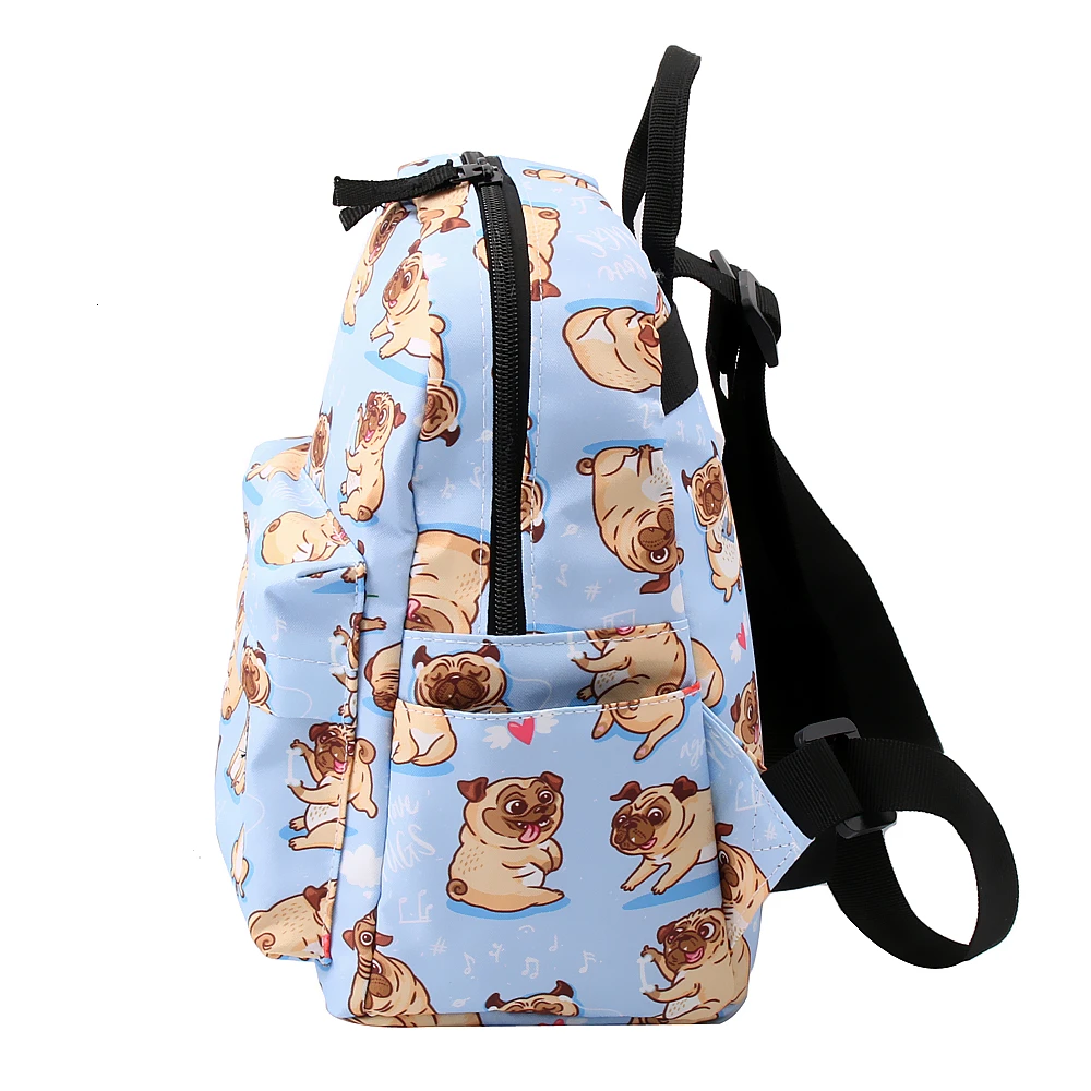  Deanfun Mini Backpacks For Girls Printing Cute Pug Waterproof Small Bags For Women Shopping Bag For - 4000147639719