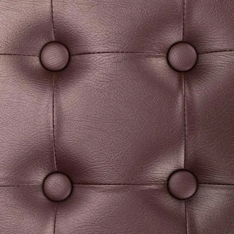 Foldable faux leather storage square cube footrest stool/seat-15 x 15" - Image 5