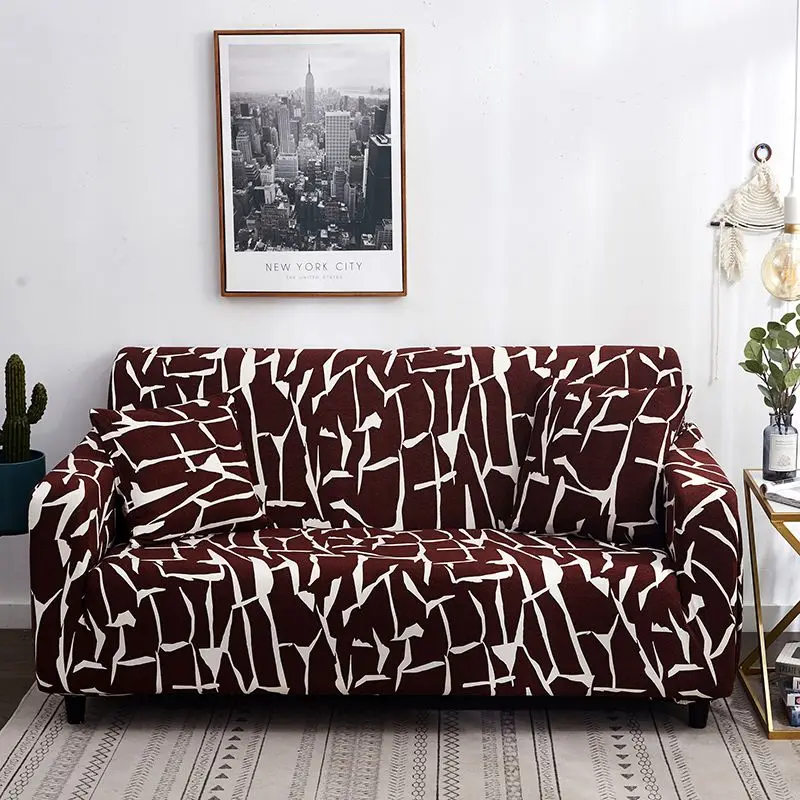 Эластичный чехол для дивана для гостиной диван Чехол стрейч все включено чехол для секционного дивана Одноместный чехол для влюбленных 3/4 местный - Цвет: Coffee