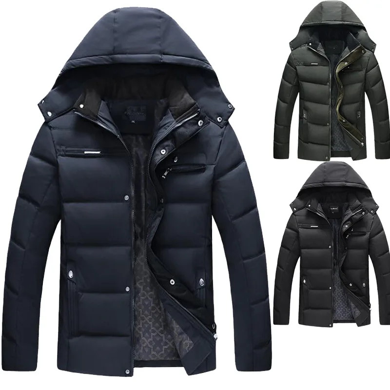 

Winter New Style Middle-aged Men's Casual Cotton Coat Middle-aged Men Thick Warm Cotton-padded Clothes Daddy Clothes Cotton-padd