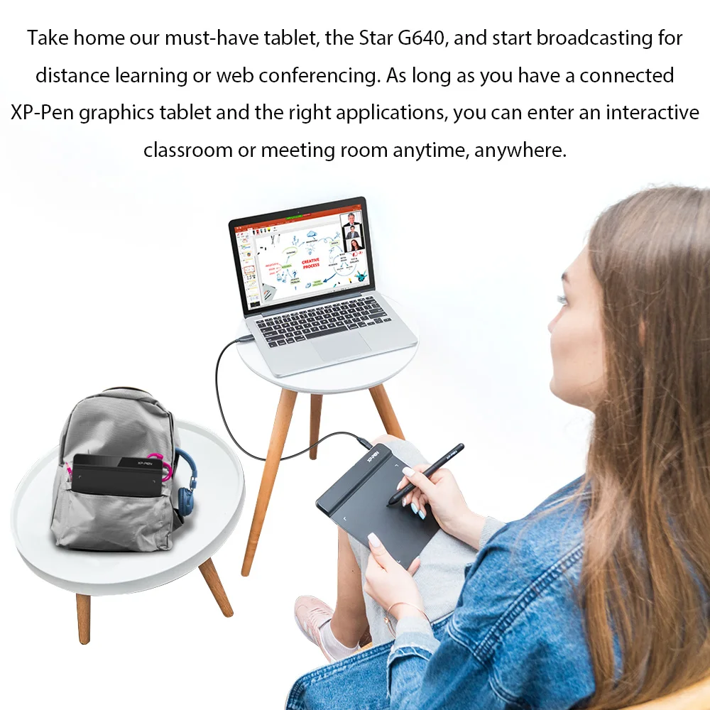 XPPen Star 그래픽 태블릿 디지털 태블릿 드로잉, OSU 및 드로잉 8192 레벨 압력 아트 온라인 교육 회의, G640
