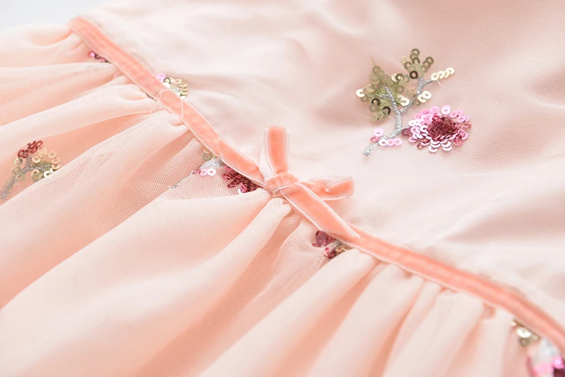 Платья для девочек детская одежда модное Сетчатое платье принцессы без рукавов с