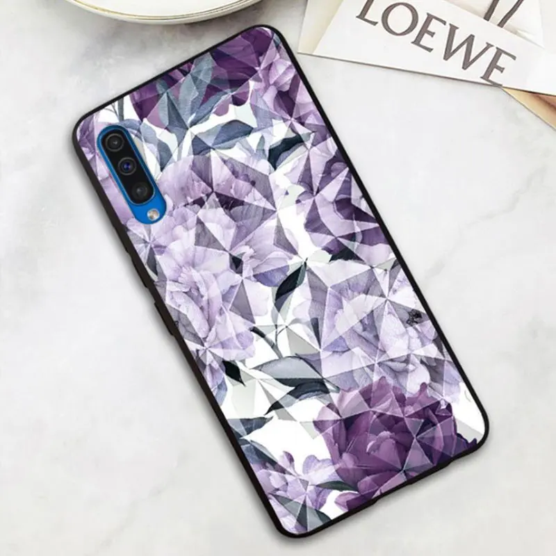 4 For Samsung A30S Case 3D Diamond Flowers PC Hard Back Phone Case Cover For Samsung Galaxy A30S A 30S A30 S Case A307F Coque - Цвет: 4