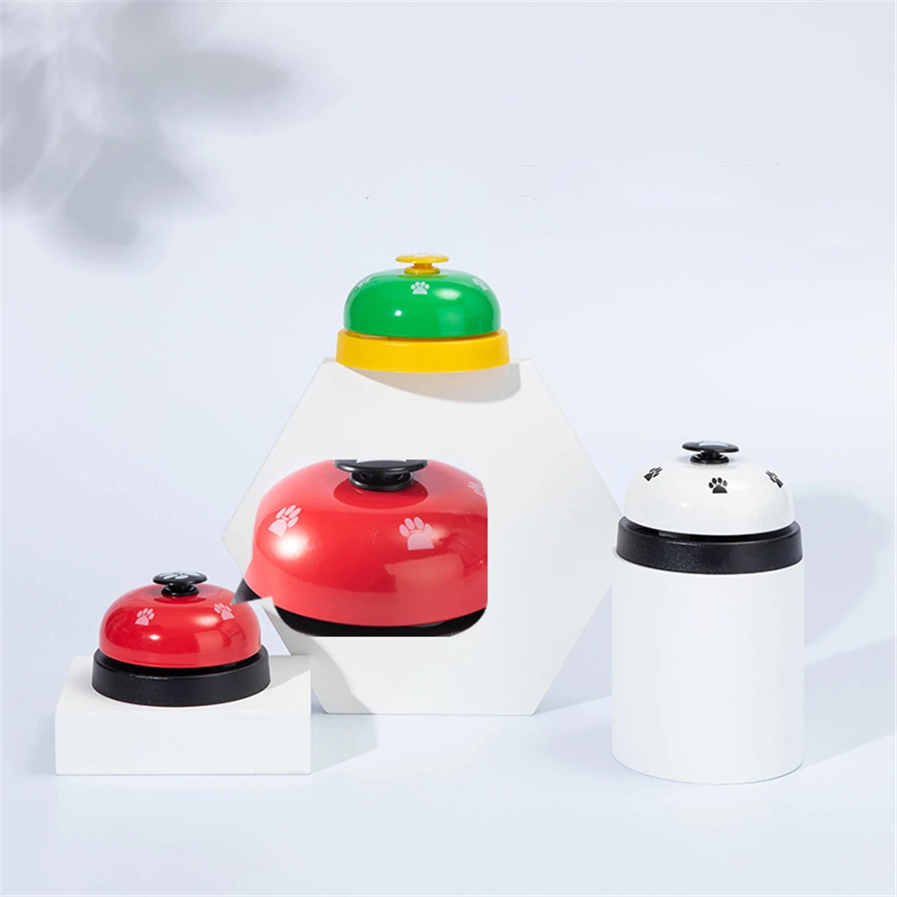 Pet IQ Training Bell Cute Printed Cat Dog Practical Training Bells Pets Communication Device Puppy Called Dinner Reminder Feeder-5