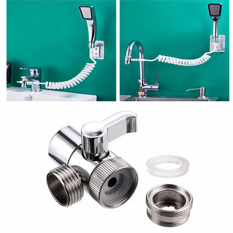 Splitter-Adapter Faucet Sink-Valve Diverter-Accessories Water-Tap Bathroom Kitchen High-Quality