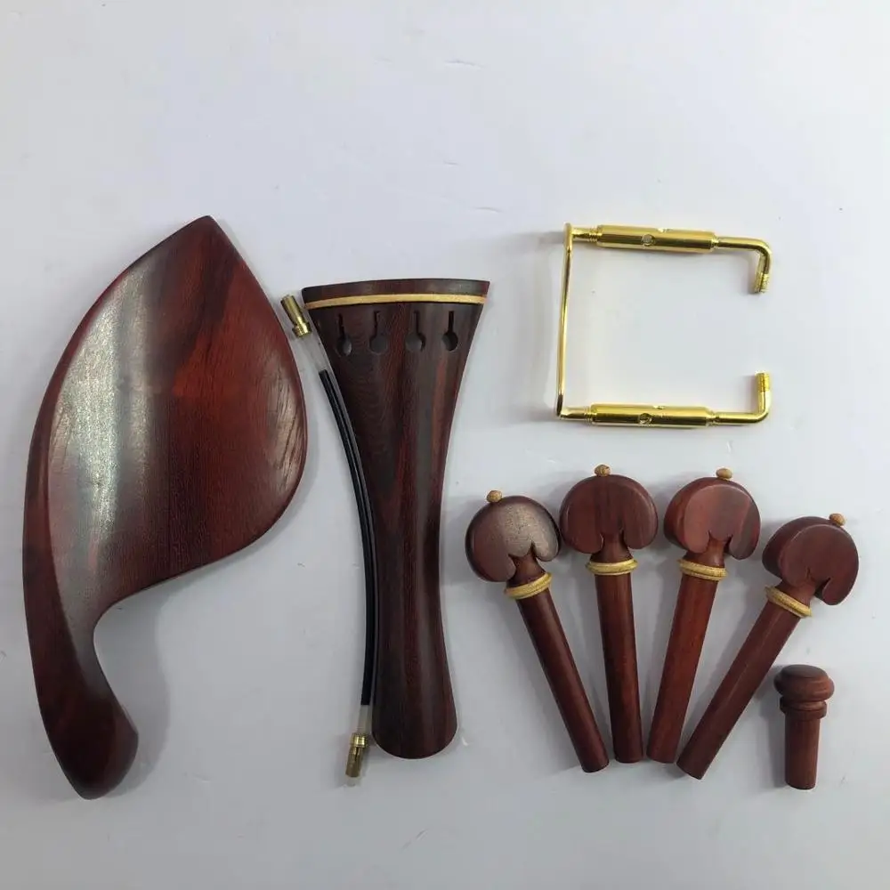 

4 / 4 violin string shaft high grade boxwood violin string buckle 4-piece set