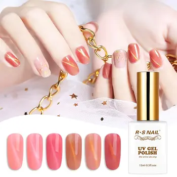 

RS NAIL Nude Pink Cat Eye Gel Nail Polish Magnetic UV LED Gel Lacquer Professional Nail Art Salon Esmalte Permanente 15ml