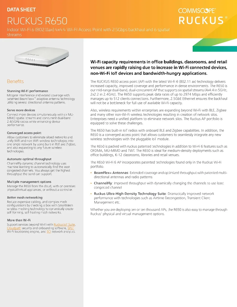 Hoja de datos de Ruckus R650_页面_1