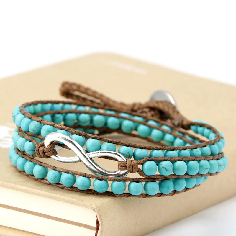 Infinity Bracelet Semi Precious Stone with Infinity Charm Wrap Bracelet Friendship Bracelet Multi Layer Friendship Bracelets