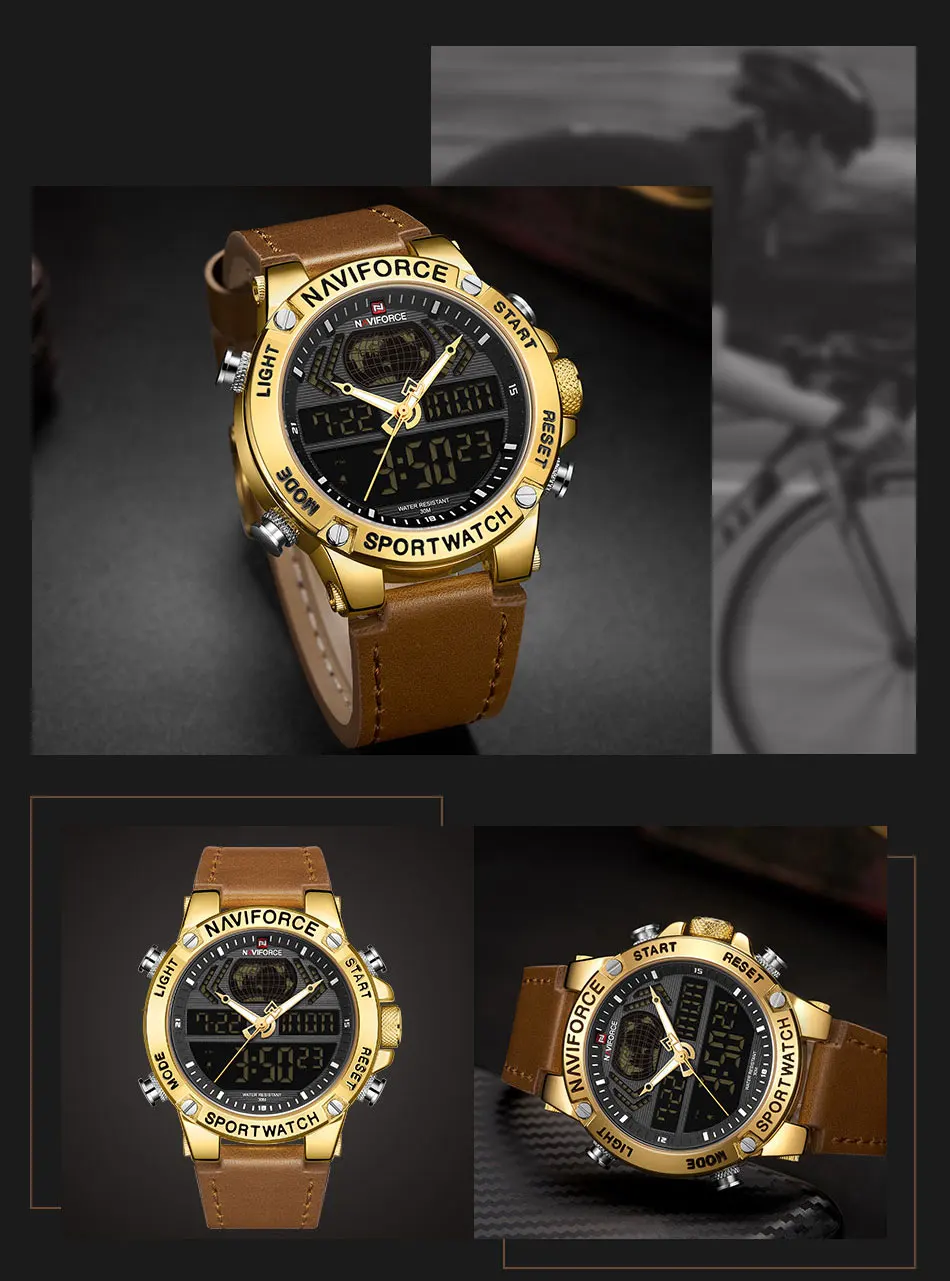 Топ бренд NAVIFORCE роскошные мужские модные кварцевые часы мужские s военные Хронограф Спортивные наручные часы Relogio Masculino