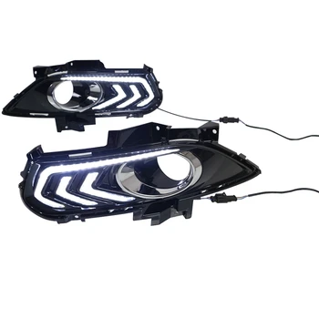

NEW-2Pcs for 2013-2015 Ford New Mondeo with Yellow and Blue Three-Color Daytime Running Lights