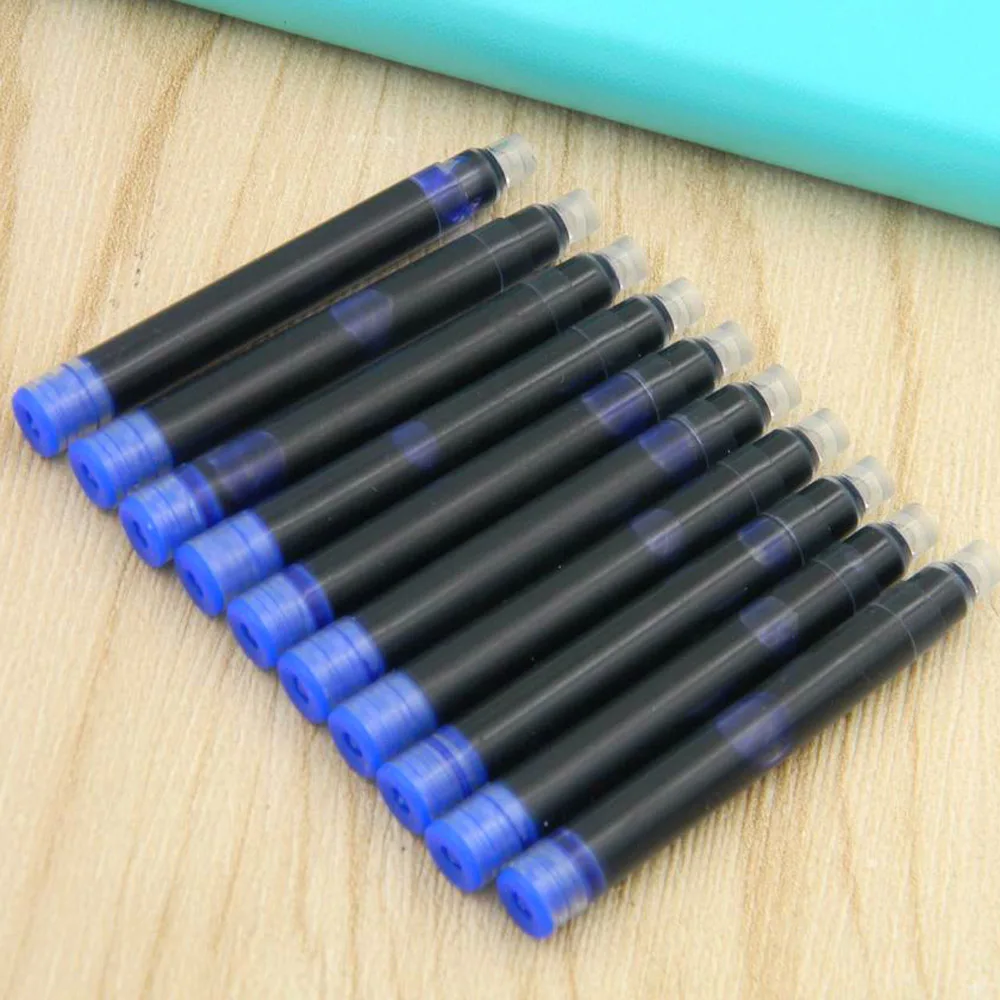 Fountain Pen Ink Fountain Pen ink RED BLUE OR BLACK Standard replacement 2.6MM 10pc Stationery Office school supplies Writing