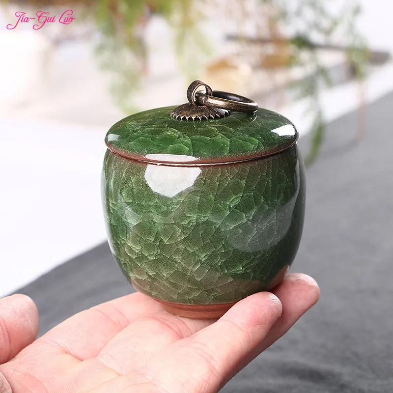 

JIA-GUI LUO Ceramic Tea Caddies tea container coffee canister porcelain tea caddy tea storage box tea container D151