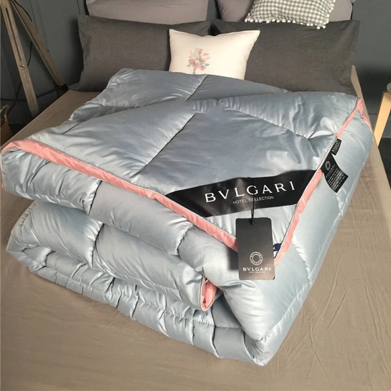 gray 3~ 4 кг пуховое одеяло, пуховое одеяло, King queen, двойной размер, белое/серое/розовое/красное роскошное мягкое зимнее одеяло, одеяло, наполнитель - Цвет: gray