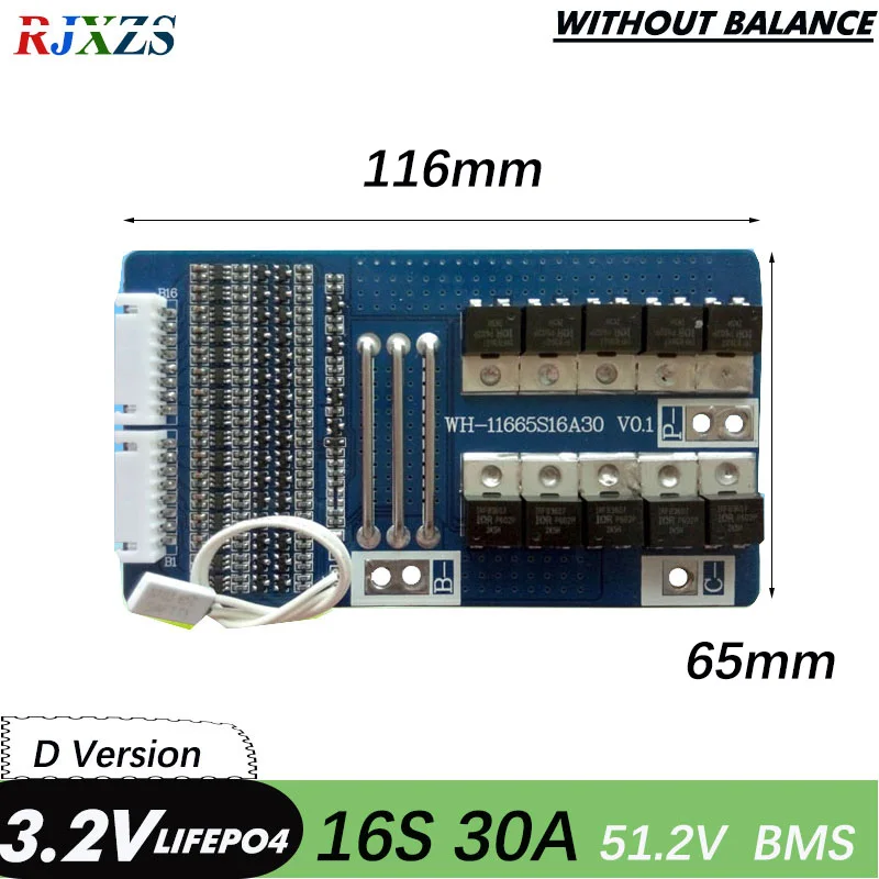 Защитная плата для батарей 16S 30 А 51 2 в lifepo4 BMS PCM bms pcm аккумуляторных | Электронные