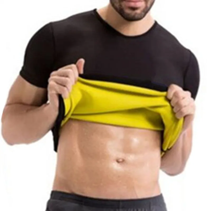 Сауна потливость формирователь для мужчин неопрен формирователь для похудения Пояс для фитнеса живота Абдо для мужчин талии триммер эффект сжигания жира нижнее белье - Цвет: tshirt