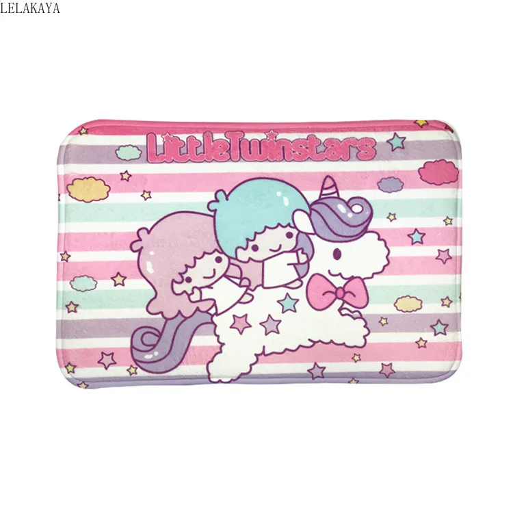 Милый мультяшный Коврик для пола с маленькой двойной звездой My Melody мягкие