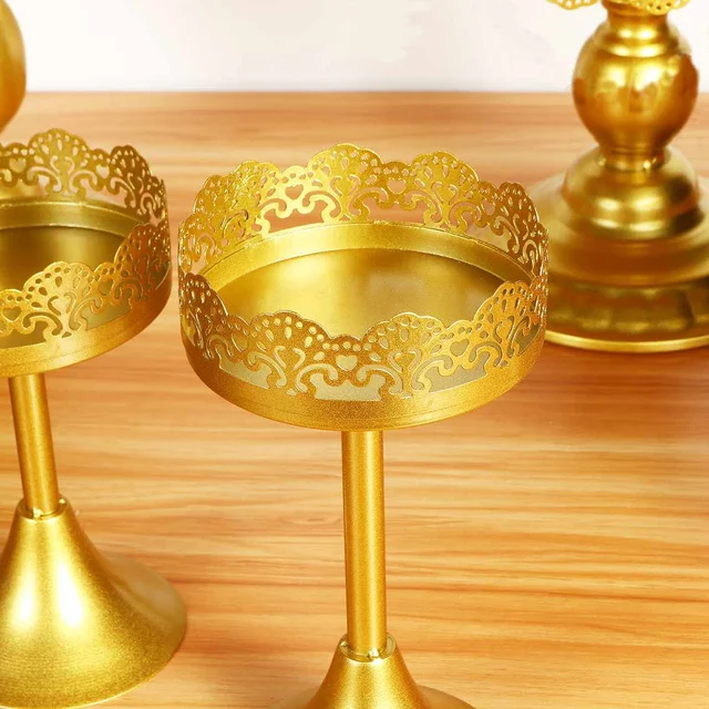 10Db Arany Fehér Fém Cupcake Sütemény Tartó Desszert Esküvői Rendezvény Party Kiállítás Torony Tányér Asztal Dekoráció - Image 4