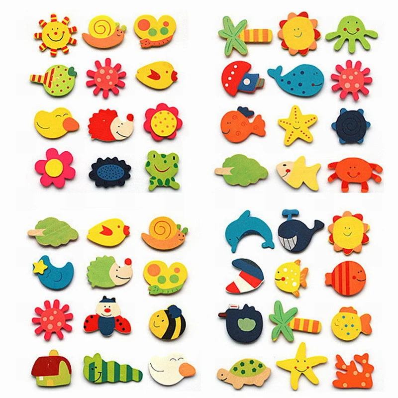 12 Pcs/lot Kitchen Fridge Sticker Wooden Animal Shape Cartoon Fridge Magnets Kids Blackboard Writing Board Magnets Home Decors 12 Pcs/lot Kitchen Fridge Sticker Wooden Animal Shape Cartoon Fridge Magnets Kids Blackboard Writing Board Magnets Home Decors