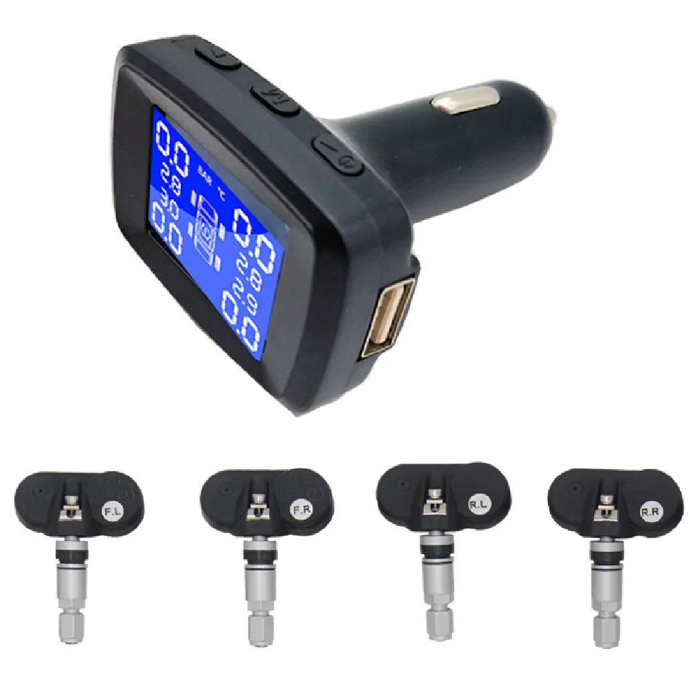 Auto Zigarette Leichter Reifendruck Überwachung TPMS LCD Display Eingebauter Sensor Reifendruck Erkennung Alarm System TY13A Auto Zigarette Leichter Reifendruck Überwachung TPMS LCD Display Eingebauter Sensor Reifendruck Erkennung Alarm System TY13A