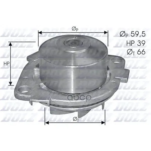 Насос Водяной Fiat Brava/Bravo 1.4 12v 95-97, Marea/Weekend 1.4 12v 96-97, Lancia Y 1.4i 12v 96-97 Dolz арт. S211