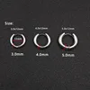 6pcs/lot Thick 3.0mm 4.0mm 5.0mm Stainless Steel Circle Hoop Earrings For Women Girls Gold Silver Color Round Geometry Earrings 3