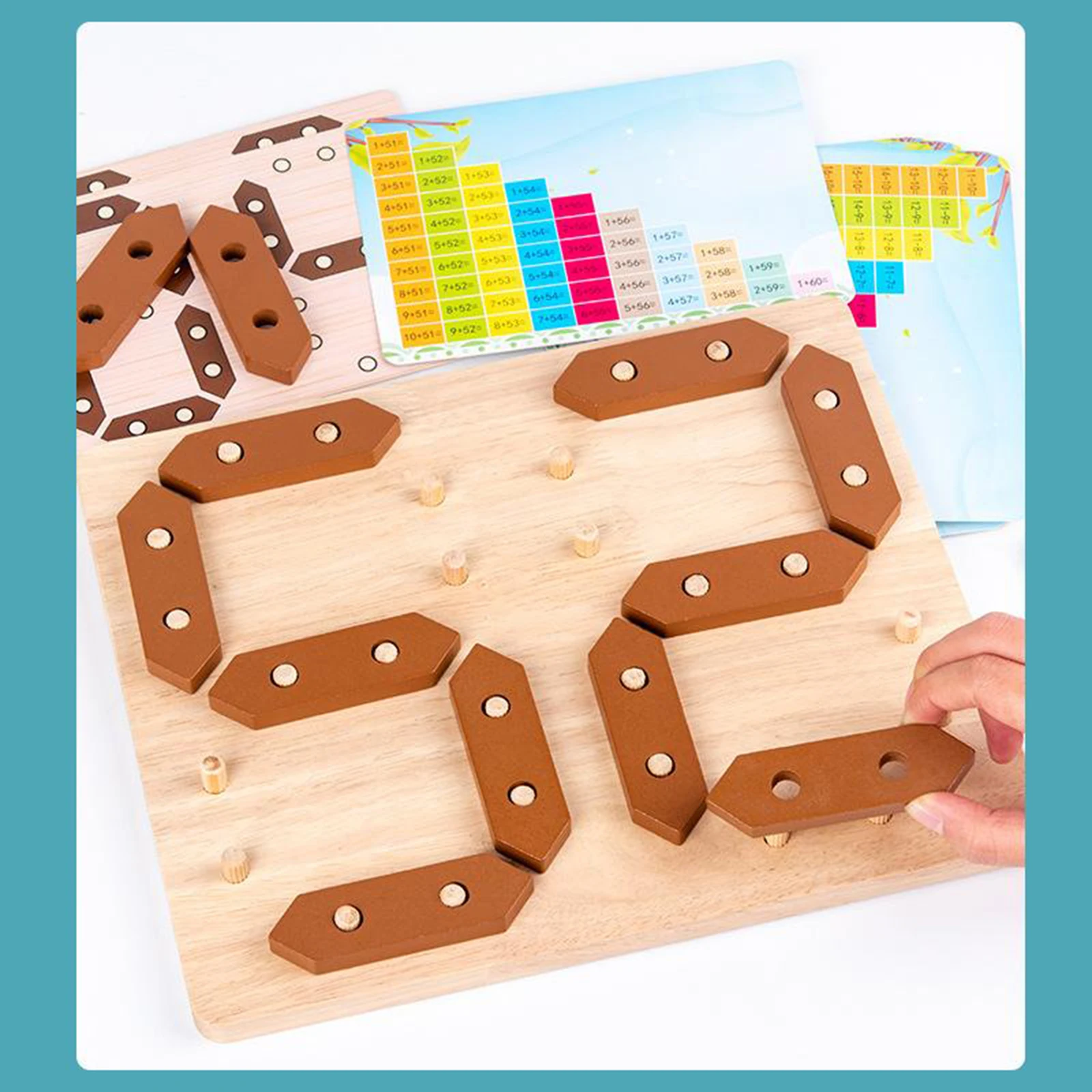 Wooden Number Puzzle Toys Game Preschool Stacking Blocks for Toddler | Игрушки и хобби