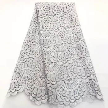 

Nigerian French Mesh Lace Fabrics 2018 African Tulle Lace Fabric High Quality African Lace Wedding Fabric For Women Dress